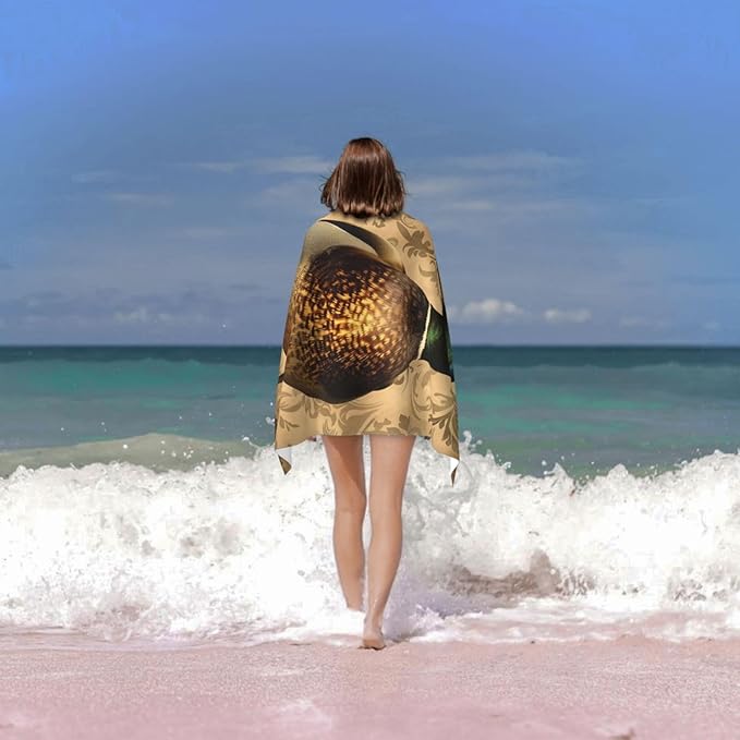 Microfiber Beach Towel, Duck Beach Towels 32x52in,Quick Dry, Sand Free, Ultra Soft & Oversized Towel for Travel, Outdoor, Bathroom, Swimming - Ideal for Pool, Camping, Yoga, or Gift Decor