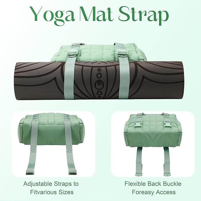 Small Gym Bag for Women, Puffy Sports Duffel Bag with Yoga Mat Holder, Gym Tote Bag with Wet Pocket & Coin Wallet, Carry on Bag for Workout Dance Pilates Ballet Swimming Travel