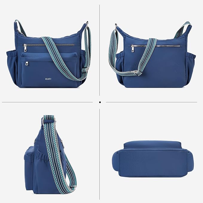 CLUCI Travel Purses for Women, Waterproof Nylon Crossbody Bags for Woman Trendy, Anti Theft Shoulder Handbags for Ladies