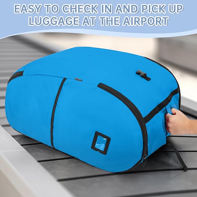 Padded Car Seat Travel Bag Compatible with Doona, Infant Car Seat Travel Bag, Foldable Car Seat Stroller Gate Check Bag for Airplane (Sky Blue)