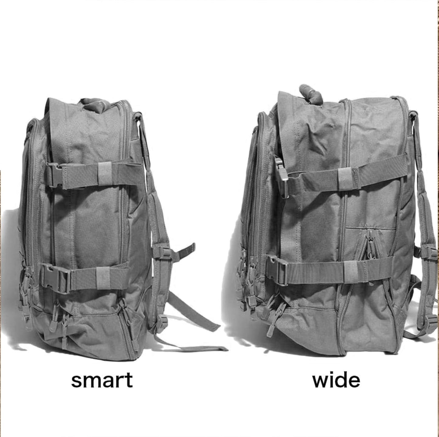 Tactical Backpack Military Backpacks for Men Army Expandable 3 Day Assault Pack Molle Backpacks Bug Out Bag (Grey)