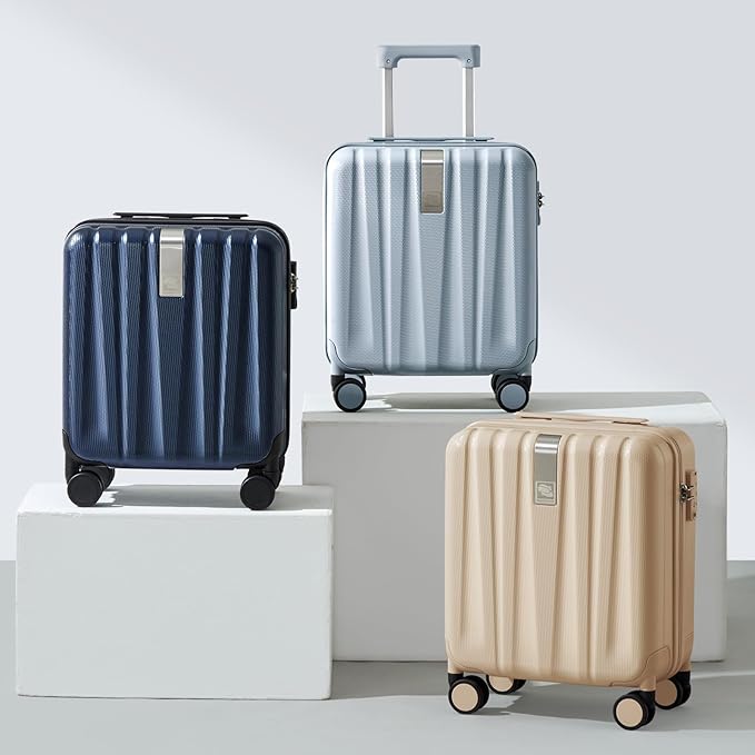 Hanke 16 inch Underseat Carry on Suitcases with Wheels,Lightweight Hard Shell Carry on Luggage with Wheels for Weekender, Small Suitcase,Travel Luggage Christmas Gifts for Birthday (Dark Blue)