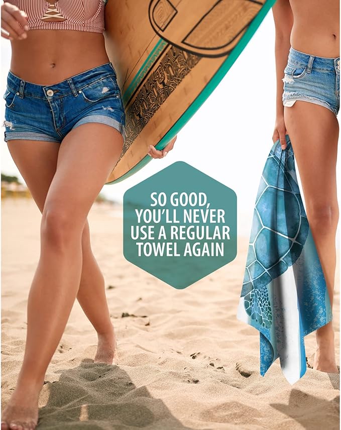 VENTURE 4TH Microfiber Beach Towel: Quick-Dry, Compact, Sand-Free, Absorbent, Sandproof and Lightweight - Perfect for Camping, Beach, and Roadtrips (Navy Cockatoo Design | 35x78 inches)