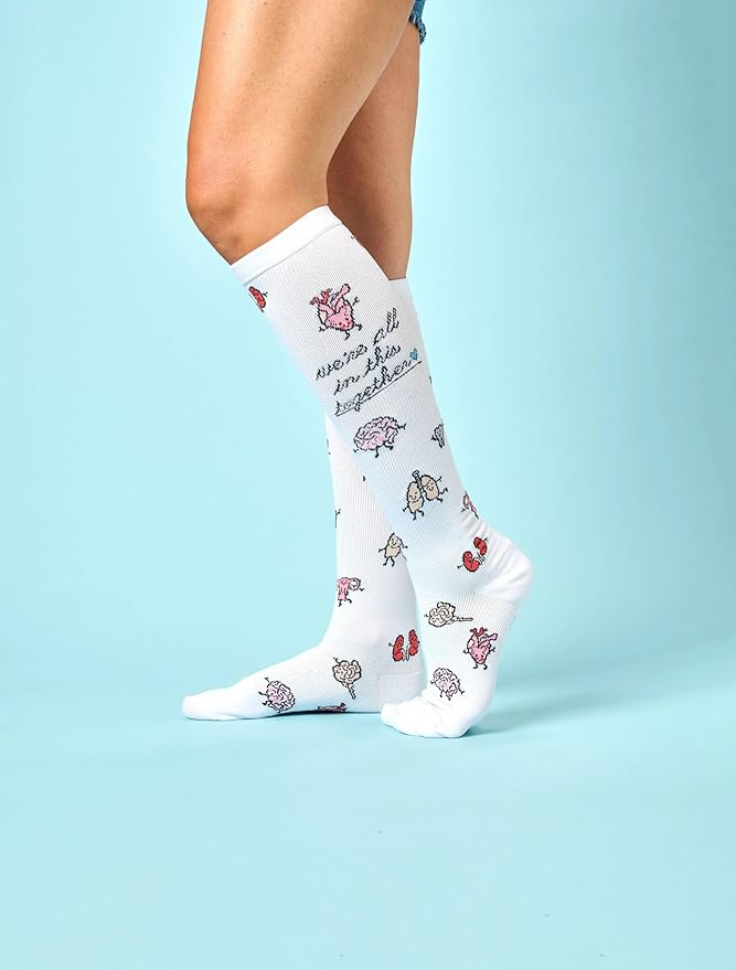 Nurse Mates Women's Calf Socks | 12-14 mmHg Compression | Superior Support & Comfort | 1 Pair