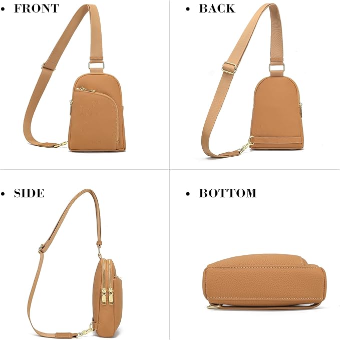 Haytijoe RFID Anti-Theft Sling Bag for Women, Small Crossbody Travel Purse with Locking Zippers, Lightweight Everyday Bag
