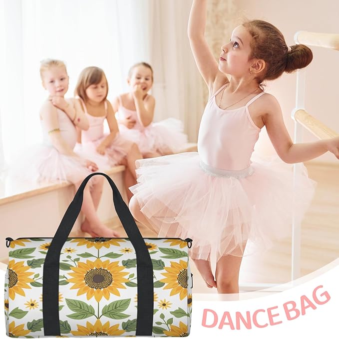 Rustic Botanical Sunflower Travel Duffle Bag for Women Men, Overnight Weekender Bag, Carry on Tote for Sport Gym