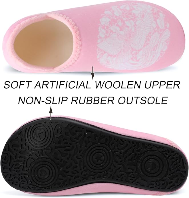 Scurtain Unisex Adults Rubber Sole Slippers