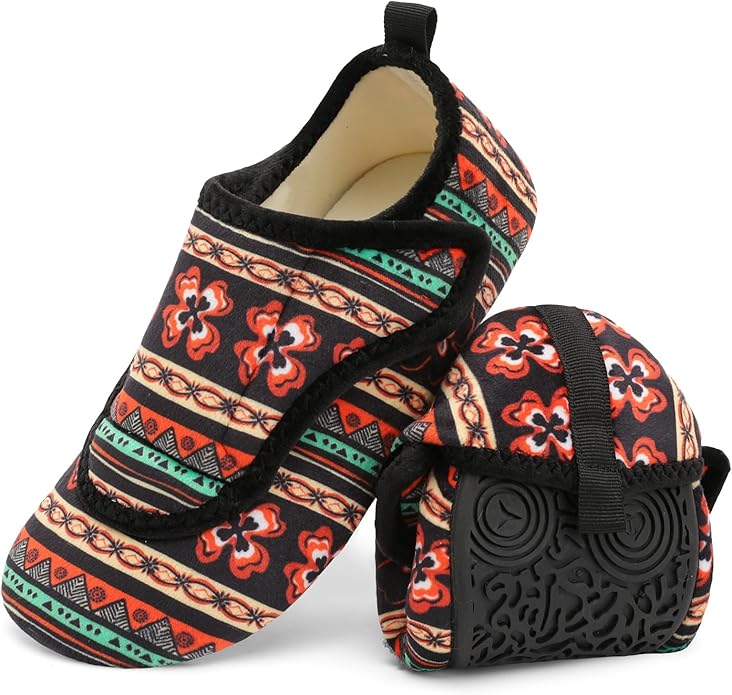BARERUN Slippers for Women Men Wide House Diabetic Shoes for Women Men Warm Arthritis Edema Swollen Neuropathy Socks Slip on Adjustable Fuzzy Comfy Soft Womens Mens Bedroom Sliipers
