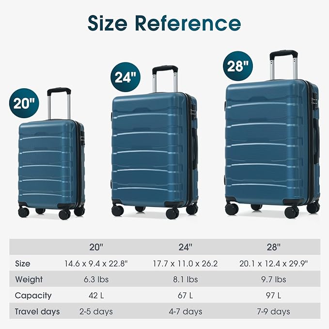 Merax 20 Inch Carry On Luggage, Expandable Hardshell Suitcase with Spinner Wheels TSA Lock, Lightweight Scratch-Resistant ABS for Weekend, Business Travel, Airline Approved