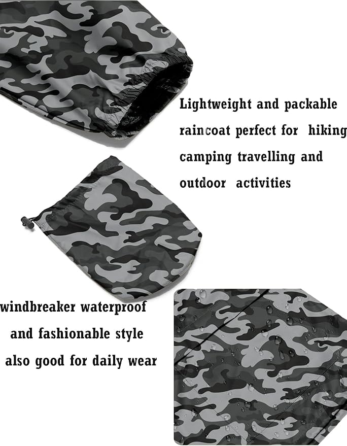 Avoogue Raincoat Women Lightweight Waterproof Rain Jackets Packable Outdoor Hooded Windbreaker
