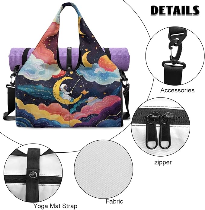 Workout Bag for Men Waterproof Gym Duffle Bag with Wet Pocket, Shoes Compartment Small Duffle Bag Lightweight Breathable Overnight Bag