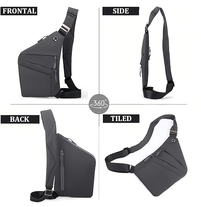 Crossbody Travel Bags for Women, Anti Theft Proof Safe Slim Sling Travel Purses, Personal Flex Shoulder Bag for Men Women