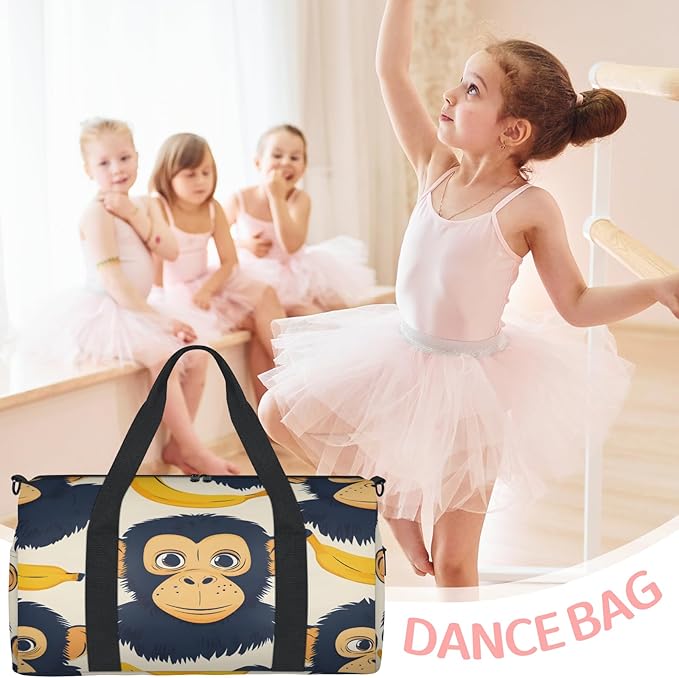 Monkey Travel Duffle Bag for Women Men, Overnight Weekender Bag, Carry on Tote for Sport Gym