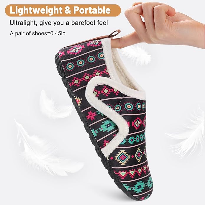 Ultrafun House Slippers for Women Men Slip on Barefoot Slippers Socks Soft Lightweight Rubble Sole House Shoes Indoor/Outdoor
