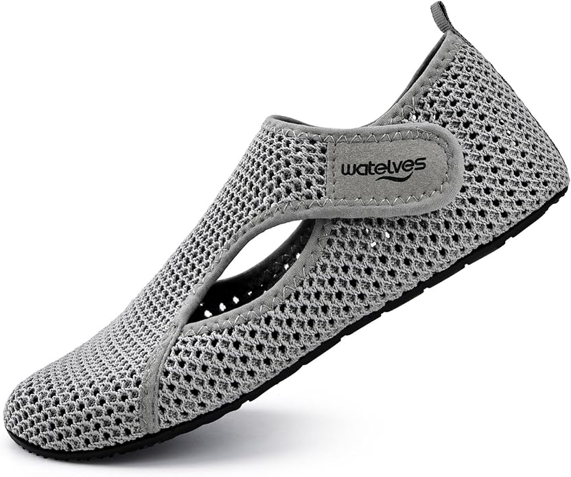 WateLves Water Shoes for Women Men Swim Beach Aqua Socks House Slippers Quick Dry Barefoot Travel Shoes with Adjustable Magic Tape for Pool Diving Boating Yoga