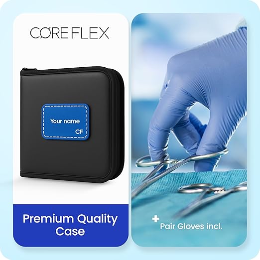 Core Flex Advanced Dissection Kit Biology Lab Anatomy Dissecting Set with Stainless Steel Scalpel Knife Handle Blades for Medical and Veterinary Students Stainless Steel 38-Piece