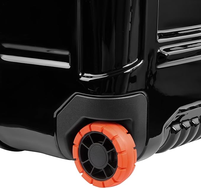 Jeep JH003B Hardside Expandable Luggage with Two Wheels, Black, 2 Piece Set 21/30 Inch