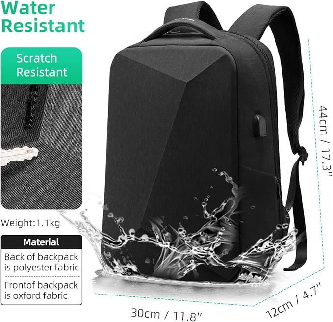MARK RYDEN Anti Theft Backpack with TSA Approved Lock and Scratch Resistant Shell, Waterproof Travel Backpack, USB Laptop Backpack for Men Fits 15.6 Inch Notebook