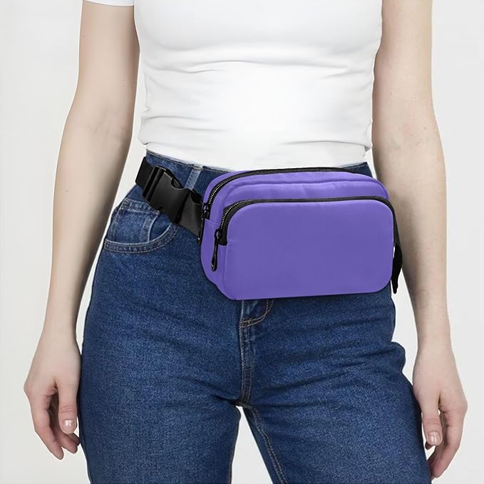 Fanny Pack for Women Men Water Resistant Fashion Waist Packs with Adjustable Strap Belt Bag for Travel Workout Jogging Hiking Slate Blue
