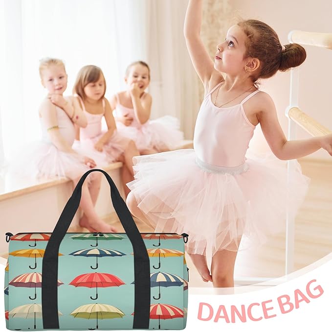 Bright Colors Umbrella Travel Duffle Bag for Women Men, Overnight Weekender Bag, Carry on Tote for Sport Gym
