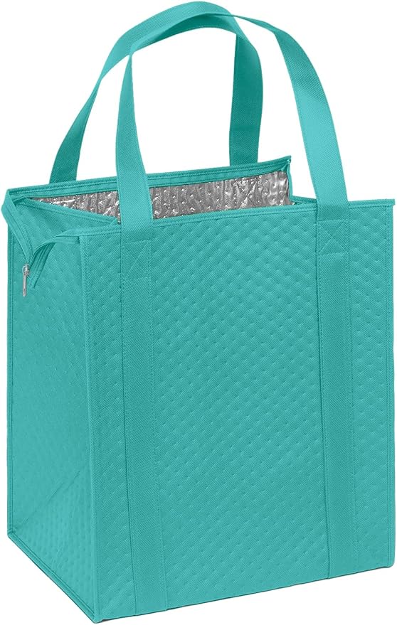 Mediz Hannah Direct Large Capacity Heavy Duty Insulated Smart Shopping Bag - Strong Reusable Grocery Tote 2 Pack