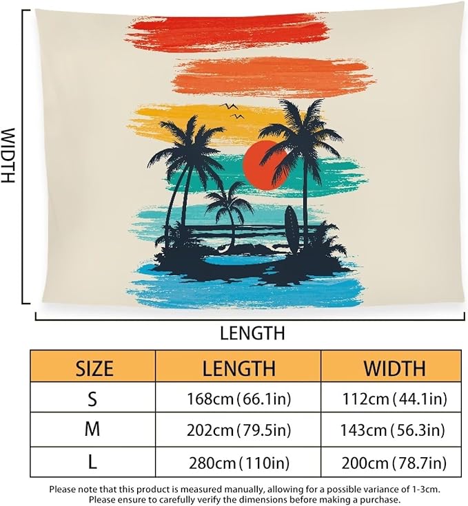 Beach Towel - Thin Lightweight Quick Dry Beach Towel 110x78 Inches Sandproof Pool Towels, Microfiber Compact for Travel Swimming Bath for Women Men (Size L) Graffiti Sunset Island Print