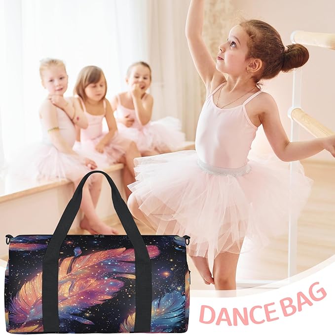Feathers Travel Duffle Bag for Women Men, Overnight Weekender Bag, Carry on Tote for Sport Gym