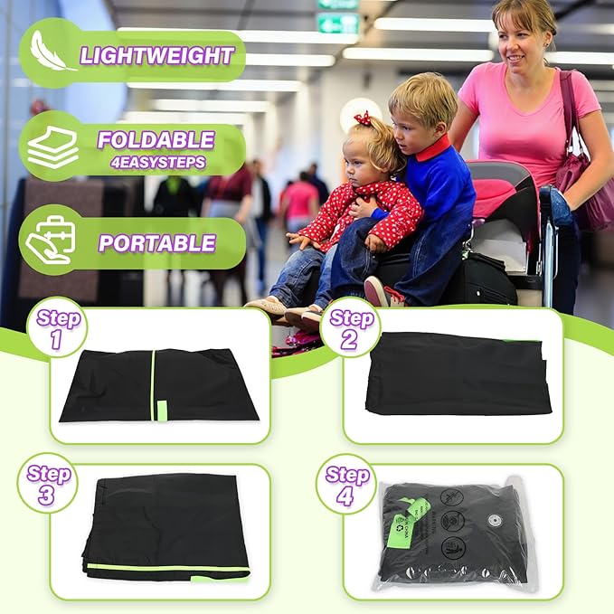 Saranna Car Seat Travel Bag for Airplane: Car Seat Bags for Air Travel Fit All Car Seats, Infant Carriers & Booster Seats,Large Car Seat Bags for Air Travel with Shoulder Straps and 2pcs Luggage Tags