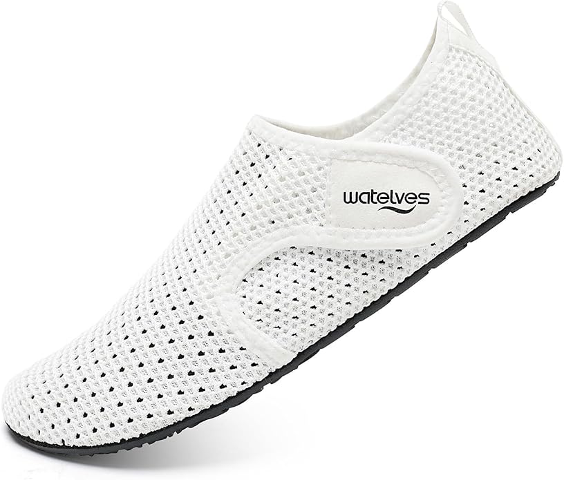 WateLves Water Shoes for Women Men Swim Beach Aqua Socks Quick Dry Barefoot House Slippers Travel Shoes with Adjustable Magic Tape for Pool Diving Boating Yoga Surf