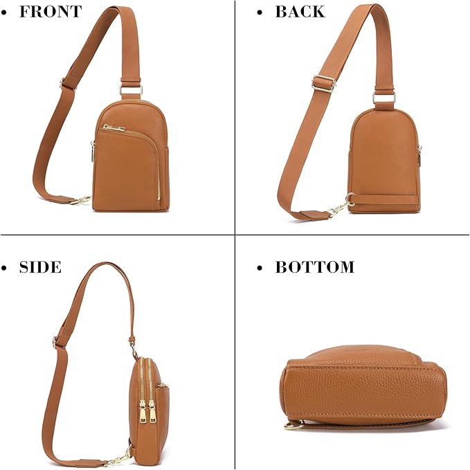 Haytijoe RFID Anti-Theft Sling Bag for Women, Small Crossbody Travel Purse with Locking Zippers, Lightweight Everyday Bag