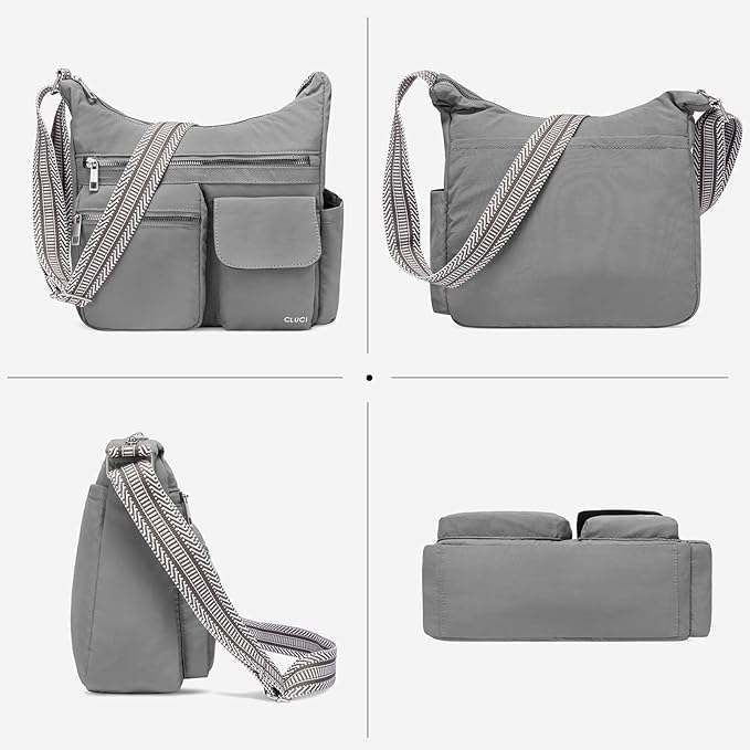 CLUCI Travel Purses for Women, Waterproof Nylon Crossbody Bags for Woman Trendy, Anti Theft Shoulder Handbags for Ladies