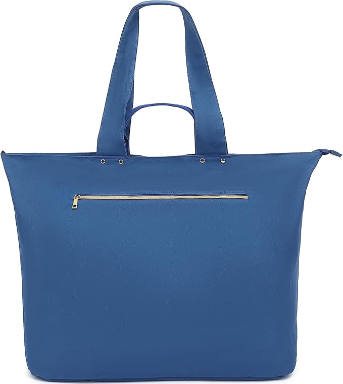 Large Canvas Beach Bag for Women, Beach Bags Waterproof Sandproof with Zipper & Wet Bag Cruise Essentials