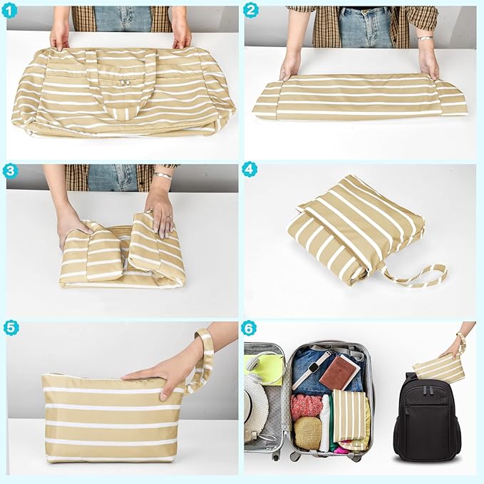 HUANLANG Extra Large Beach Bag Waterproof Beach Totes Bags for Women Men,Pool Bag with Zipper Wet Pocket