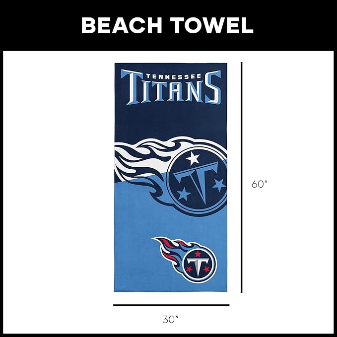 Northwest NFL Oversized Microfiber Beach Towel, 60 x 70 Inches – Quick Dry, Sand Resistant, Lightweight, Highly Absorbent, Shibori Design