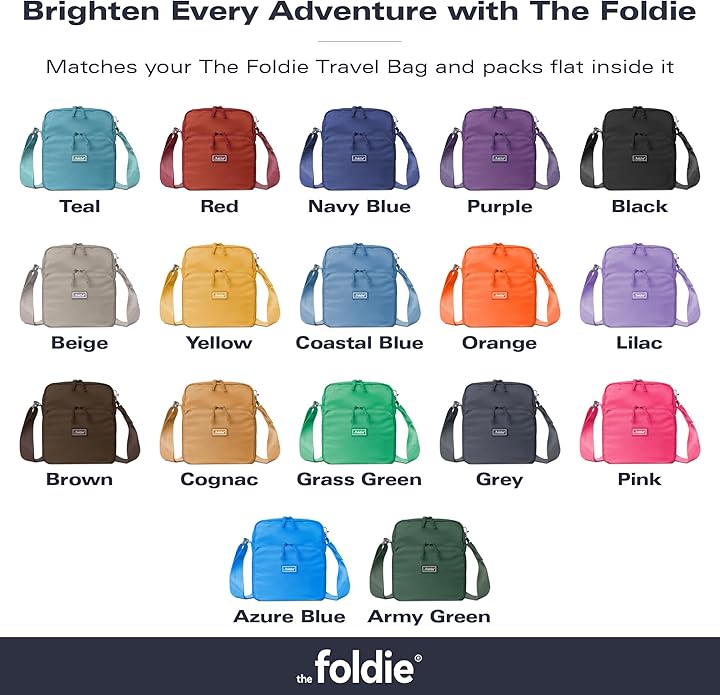 The Foldie Foldable Sling Bags for Women - Anti-theft Crossbody Bags with RFID Protection - Water Repellent Crossover Bag