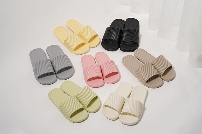 Shower Shoes for Women's Men's Home Slides Quick Drying Non-Slip Indoor Outdoor Slipper for Spa Gym Pool Beach Sandal