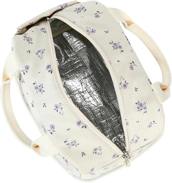 LEDAOU Lunch Box for Women Insulated Lunch Bag Cute Lunchbox Compact Cooler Thermal Reusable Lunch Tote for Work School Picnic Travel