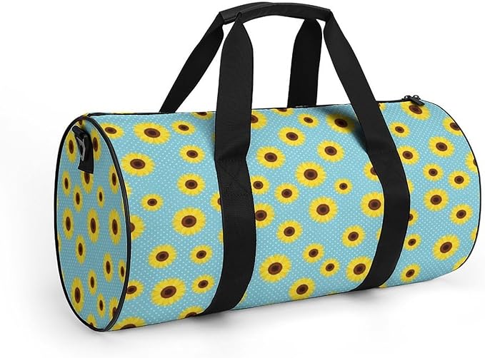 Gym Sports Travel Workout Bag Sunflower Blue Dance Yoga Gymnastics Bag Basketball Football Weekender Bags for Men Women