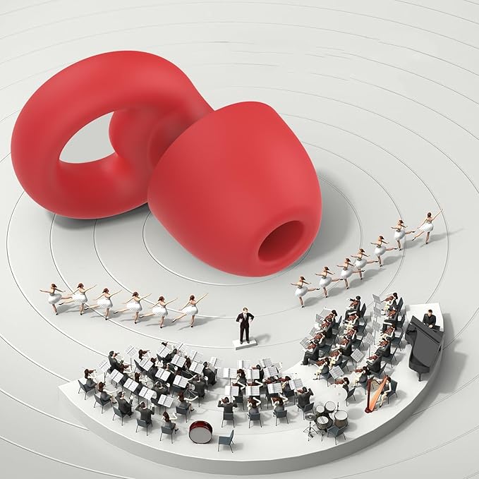 Ear Plugs for Sleeping Noise Cancelling, Reusable 35-46dB Noise Reduction Earplugs with 7 Silicone Ear Tips & Carry Case, Comfortable Hearing Protection for Sleep, Work, Study, Travel & Concerts Red