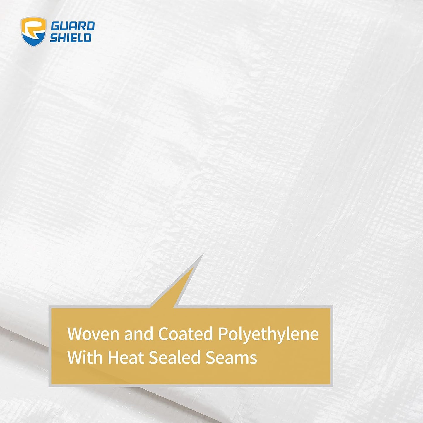 GUARD SHIELD Tarp White 10x12 Feet Multi Purpose Waterproof Poly Tarp Cover 5mil (2-Pack)