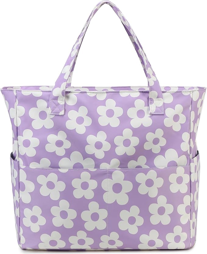 Bluboon Beach Bags for Women, Large Waterproof Tote Bag With Wet Compartment for Pool Weekender Travel Gym