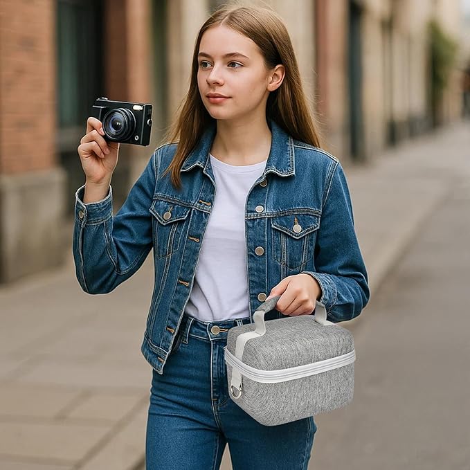 ANKHOH Vlogging Camera Case for Duluvulu/for Zostuic/for YIGLLO/for Gavonde/for Canon/for Kodak Pixpro Digital 4K 5K Camera Carrying Travel Bag for SD Cards, Accessories(Box Only)(Grey)