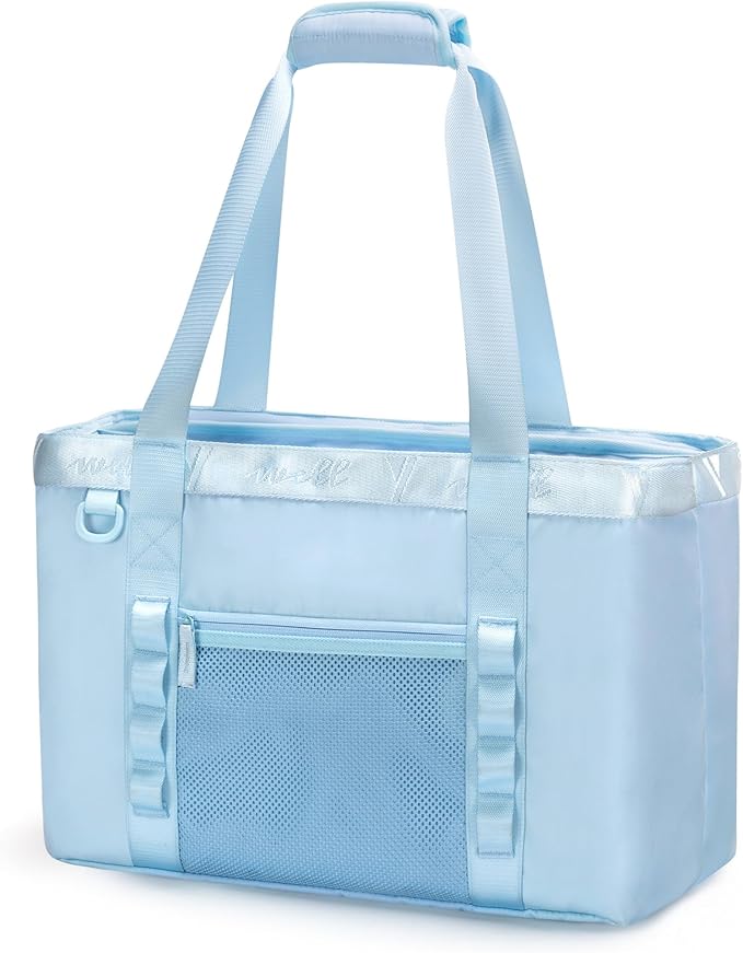 Yarwo Beach Bag for Women, Sandproof Swim Tote Bag with Cooler Compartment and Wet & Dry Pockets for Pool Cruise Vacation