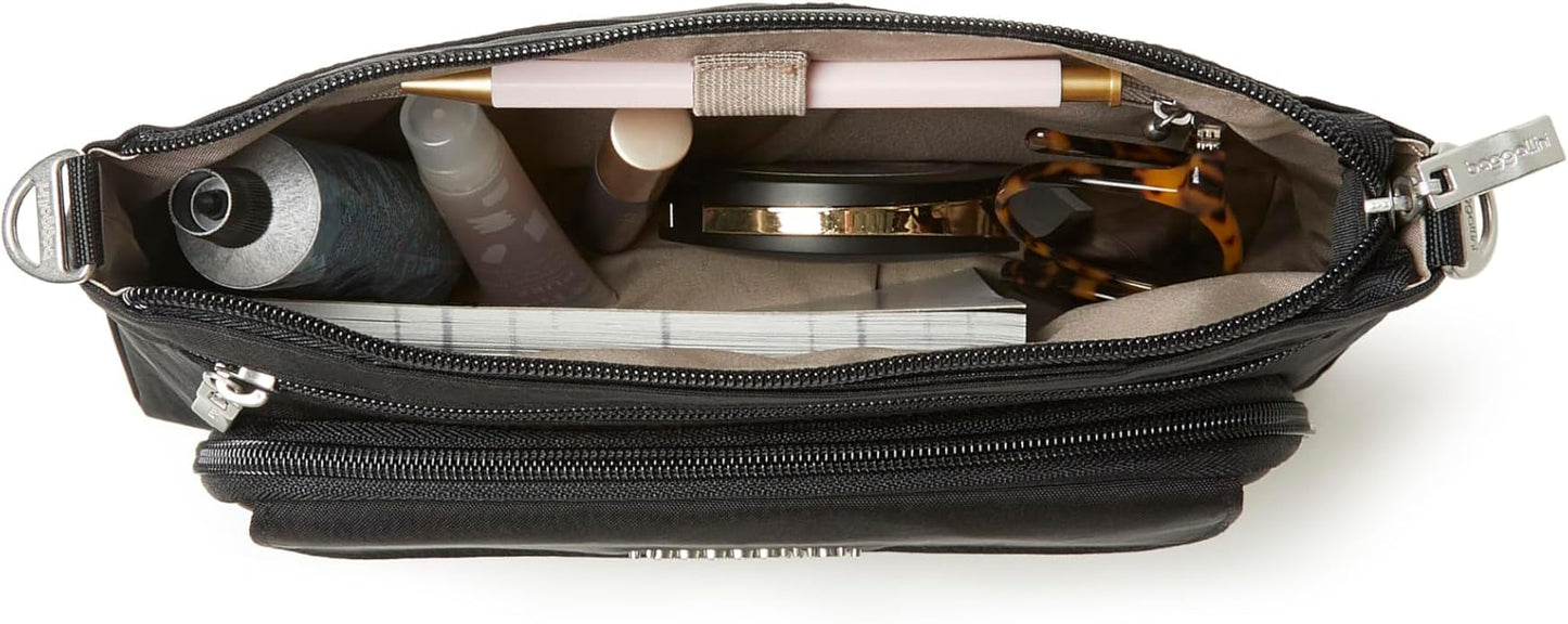 Baggallini Original Everyday 11x7.5 Crossbody Bags Rfid Protected Lightweight Nylon Zippered Travel Purse