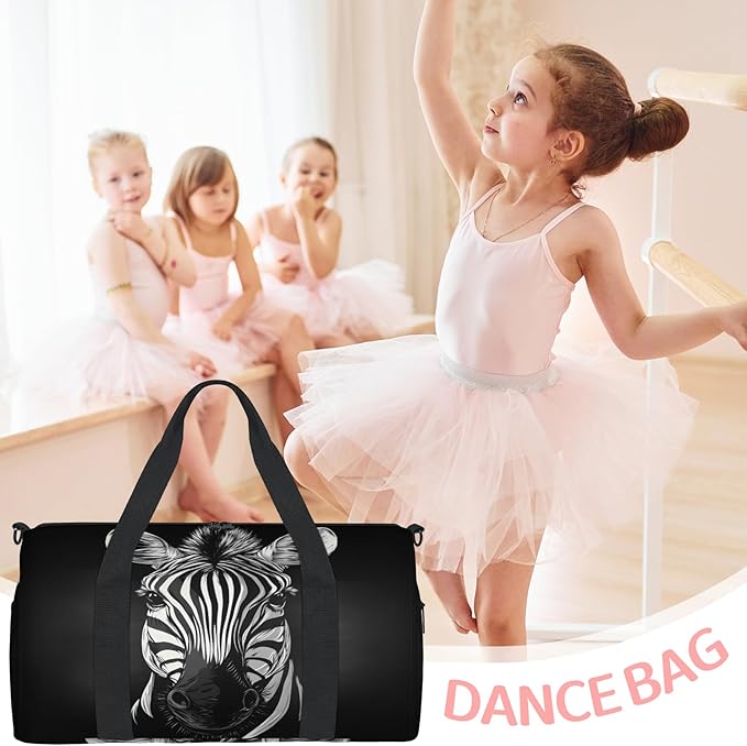 Zebra Travel Duffle Bag for Women Men, Overnight Weekender Bag, Carry on Tote for Sport Gym
