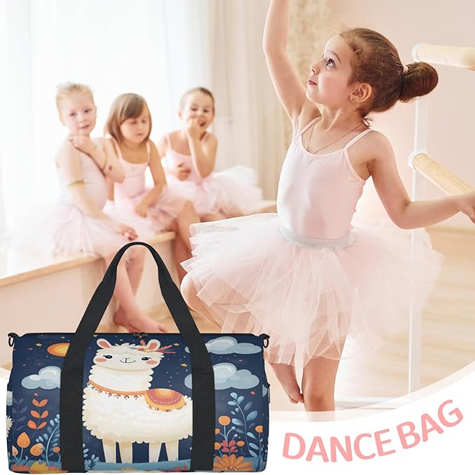 Cute Llama Travel Duffle Bag for Women Men, Overnight Weekender Bag, Carry on Tote for Sport Gym