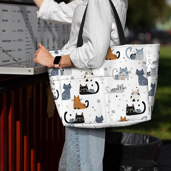 Large Beach Bag for Women Waterproof Foldable Travel Shoulder Tote Bag with Pocket for Weekender Pool Vacation