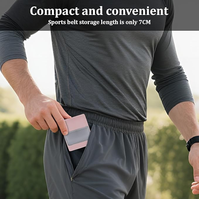 Running Belt for Women Men with Water Bottle & Cooling Towel,Waterproof Running Bag with Adjustable Extension Strap & 3 pocket, Reflective Belt Waist Pack for Hiking, Jogging & Travel (Pink, Medium)
