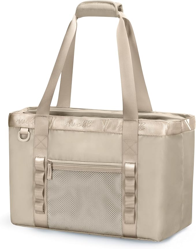 Yarwo Beach Bag for Women, Sandproof Swim Tote Bag with Cooler Compartment and Wet & Dry Pockets for Pool Cruise Vacation