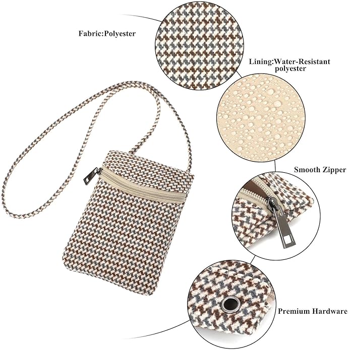 Small Crossbody Women Cell Phone Purse Wallet Bag With Shoulder Strap